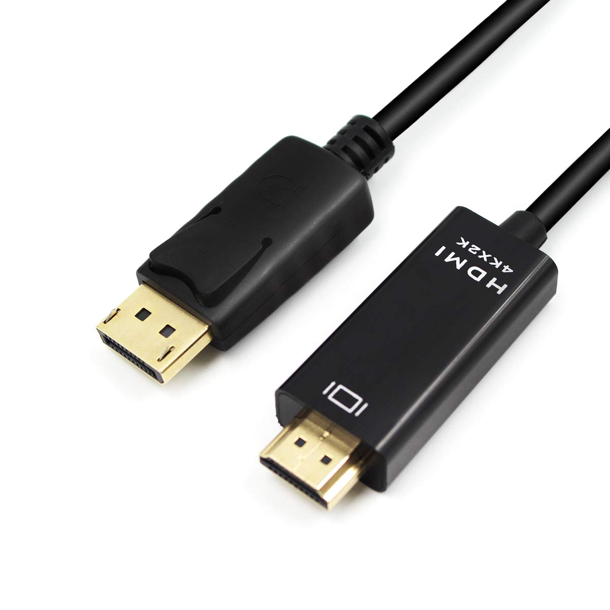 Wiistar DisplayPort to HDMI Support 4K@30Hz 6Ft 1.8M Gold-Plated Cable DP to HDMI Adapter Male to Male for HDTV Monitor Black