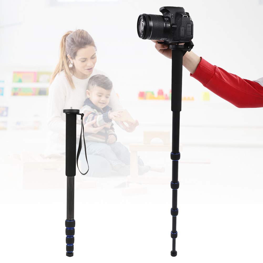 Denash Monopode Télescopique Portable en Fibre de Carbone pour Caméra DSLR-Pliage de Photographie Grimpode Grimpeur pour Les Amateurs de Photographie en Plein Air à L'extérieur