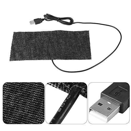 USB Heating Pads, 1 PCS Black 5V USB Carbon Fiber Heating Mat 20 * 10cm Mouse Pad Warm Blanket 35-45 Degrees can be Bended and Washed by Water