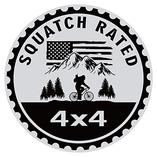 Image of Bigfoot Badge Rated Car Emblem, Squatch 4 x 4 Metal Automotive Badge 3D Metal Car Badges Emblems Round Decals Decals Stickers Compatible with Wrangler Vehicles Trucks
