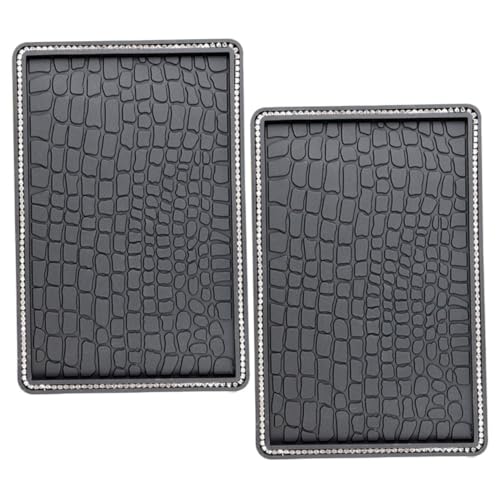 Alipis 2Pcs Bling Non Slip Car Dashboard Pad Rhinestone Slip Mat for Phones and Accessories Stylish Dashboard Organizer Car Accessories for Sparkling Touch