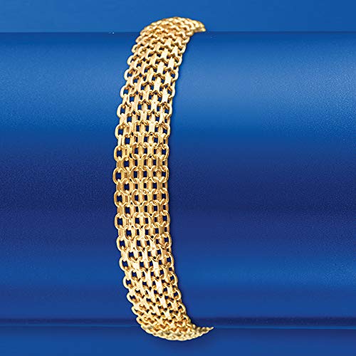Ross-Simons Italian 14kt Yellow Gold Bismark-Link Bracelet3