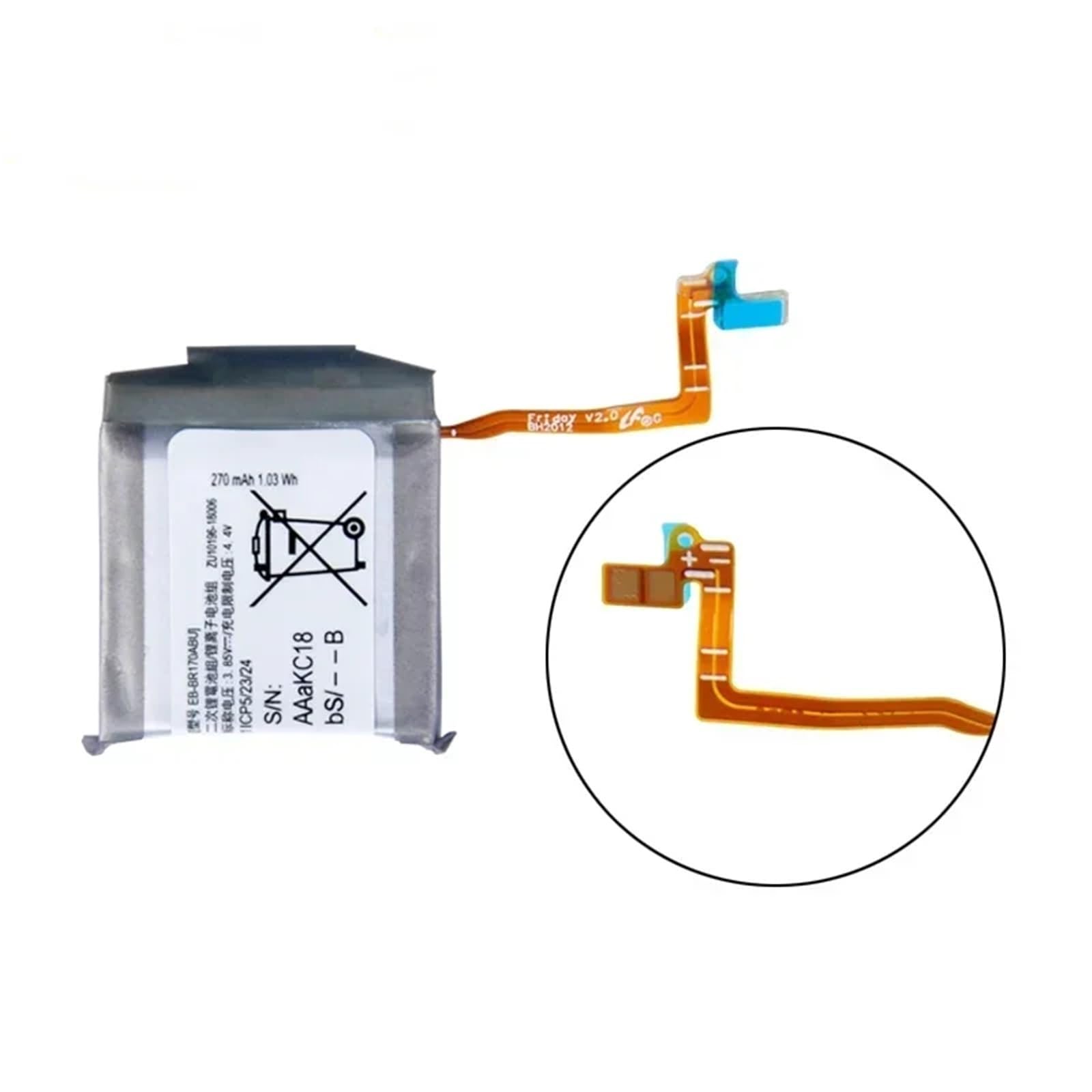 Batteria EB-BR170ABU 270 mAh for orologio EB-BR170/R170/Br170 con strumenti