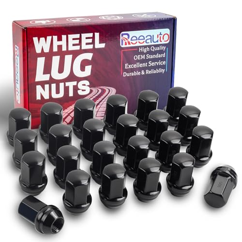 24 PCS M14X1.5 Black Lug Nuts 1.77 Compatible with 00-24 Silverado 1500 2000 3500 01-24 Tahoe 15-24 Suburban 15-21 Colorado