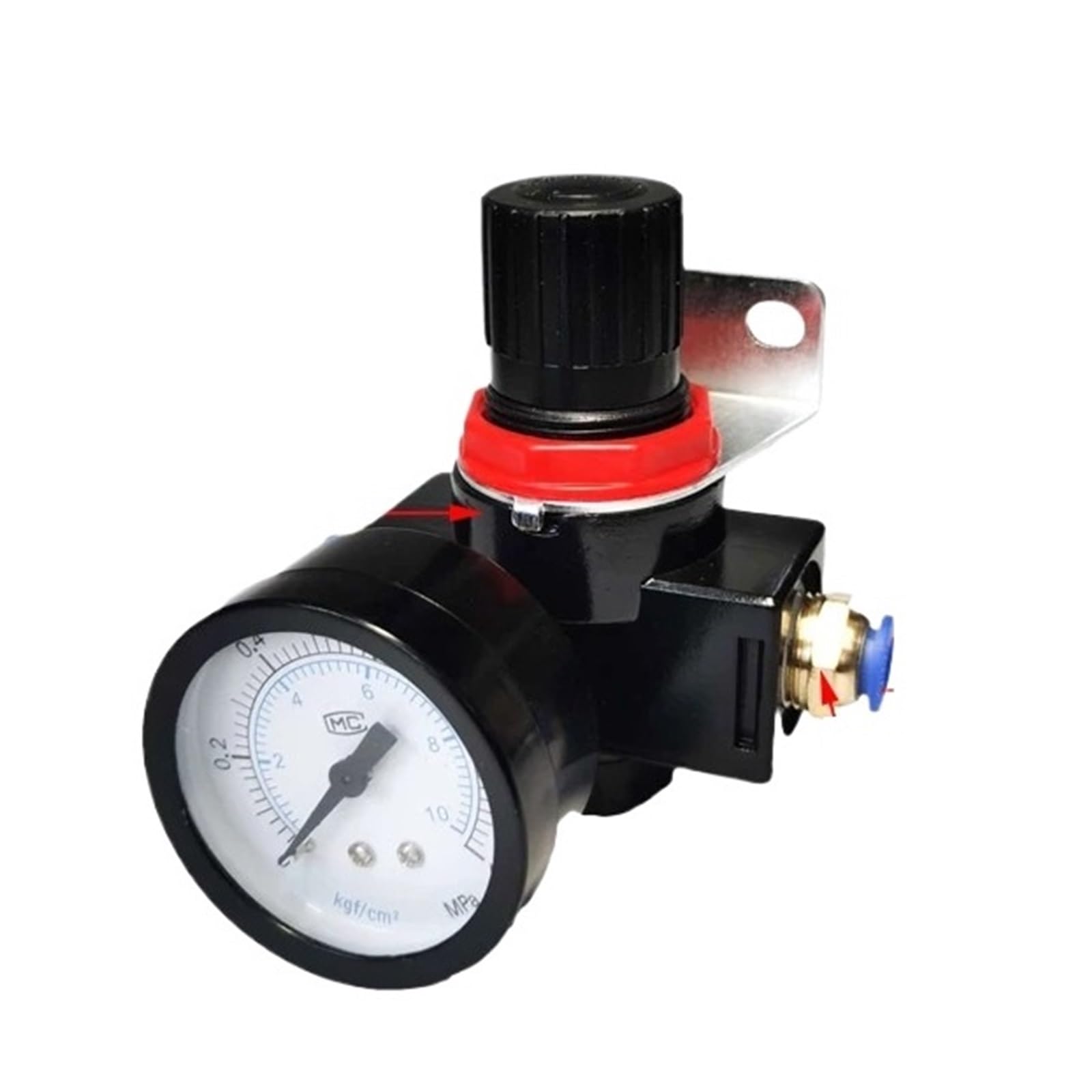 AR2000 BR2000 BR3000 BR4000 pneumatyczna kontrola sprężarki regulator zaworu z manometrem 1/4(BR2000 PC8-02)
