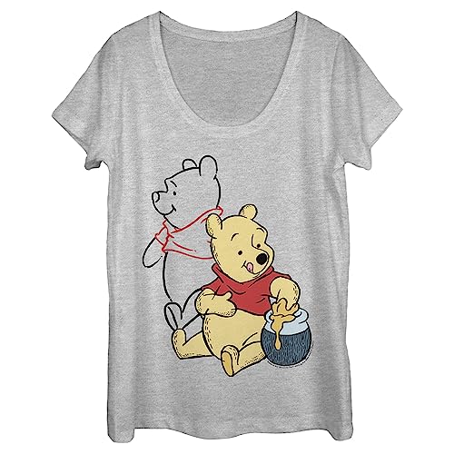 T-shirt Disney Pooh Line Art Femme idéal pour un look week-end