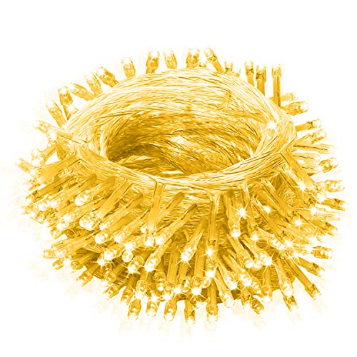 FULLBELL Christmas Lights, Fairy Lights Outdoor 66Ft 200 LED with Memory Modes Controller, Plug in Easter Decor Lights for Bedroom Party Wedding Garden Christmas Tree Indoor Outdoor Decorations