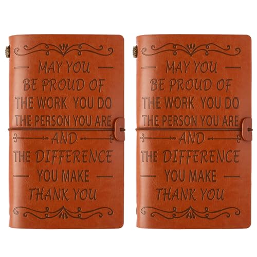 Carnet de remerciement en cuir Make a Difference - Cadeau inspirant pour employé