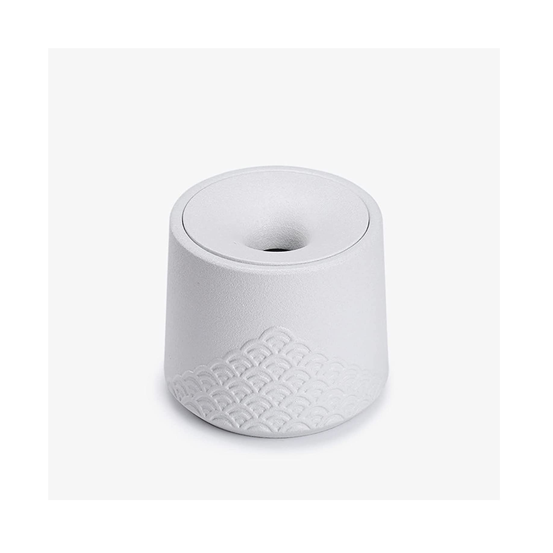 GTHTUHFD Ash Trays Ashtrays Flowerpot Tea Matters,Windproof Ceramic Tray With Funnel Lid Outdoor,Ashtray,Blanc