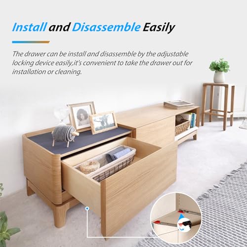 REGUDA Undermount Soft Close Drawer Slides Bottom Mounted Full Extension 9 12 15 18 21 24 Inch Ball Bearing Runners Rails 77 Lb Load 1 Pair (1 Pair, 21 Inch) - Image 4