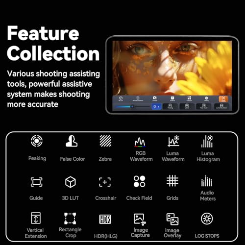Image of Portkeys LH7P 7'' Camera Monitor Wireless Control for FX3 /FX30 /ZV-1 /ZV-E10 /A1 /A9II /A7SIII /A7CII /RX10 /A7MIV /A7RIV /A7RV /RX0 /A7MIII, R5 /6(Mark II) /7 /8, Z8 /Z9, BS1H /BGH1, BMPCC 4K /6K(Pro), BS1H /BGH1