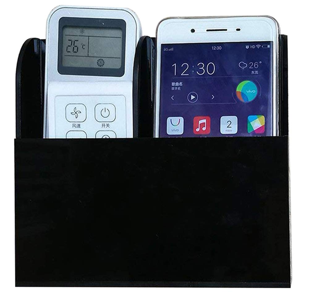 joyjoryaRemote Control Holder Wall Mount Clear 8+6.5cm Black Y2-IZMS-G5SY