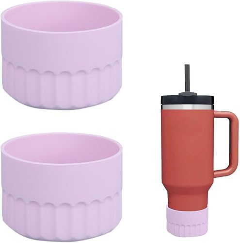 2 botas de silicona para vaso Stanley de 40 onzas y 30 onzas, funda protectora de silicona para botas, cubierta inferior antideslizante para todas