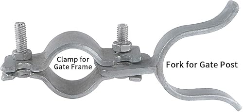 Miniatura 4 de Skelang Pestillo de puerta de enlace de cadena, cerradura de valla de eslabones de cadena, 1-38 pulgadas x 1-58 pulgadas, pestillo de horquilla