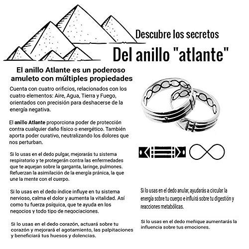 Anello argento anello sterling 925m Atlante 6mm