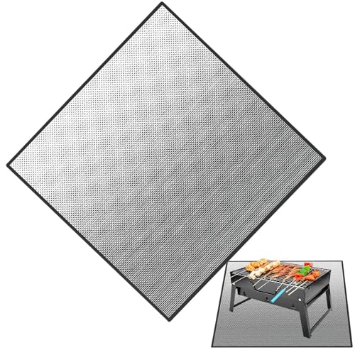 Djowyh Alfombra Ignífuga para Fogonero,Protector Antigrasa | Base para Barbacoa y Parrilla Exterior | Para Interior Estufa De Gas Chimenea Patio Jardín