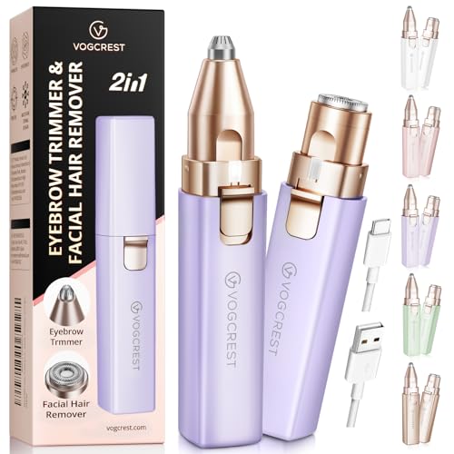 Rechargeable Facial Hair Remover for Women: 2 in 1 Electric