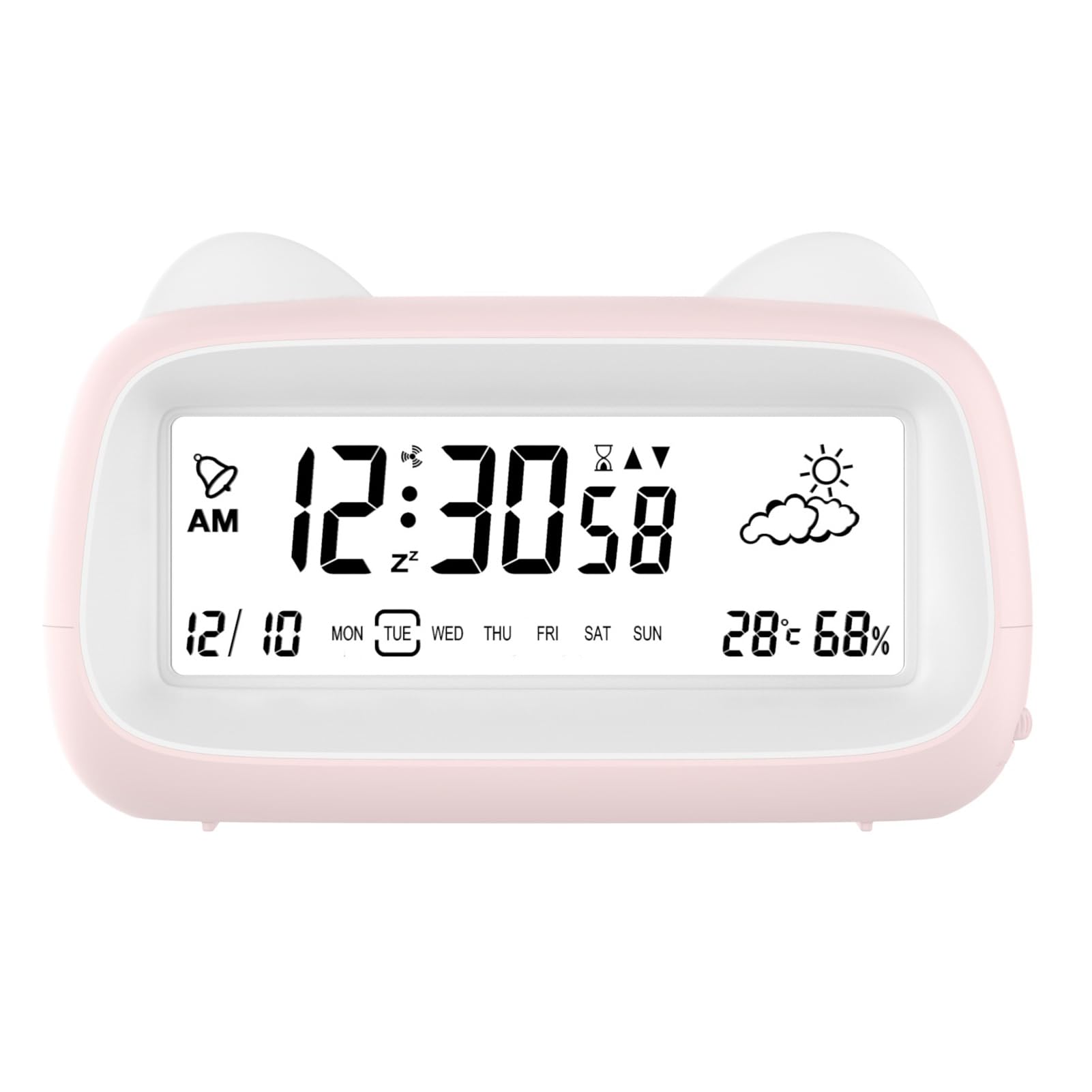 Yixannx Pink For Creative Cat Alarm Clock For Precise Timing And Calendar,