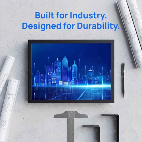 Image of VSDISPLAY 12.1'' Touch LCD Monitor, 800x600 Resolution VGA Video Input | 4:3 Aspect Ratio, Black Metal Case,For Industrial Display