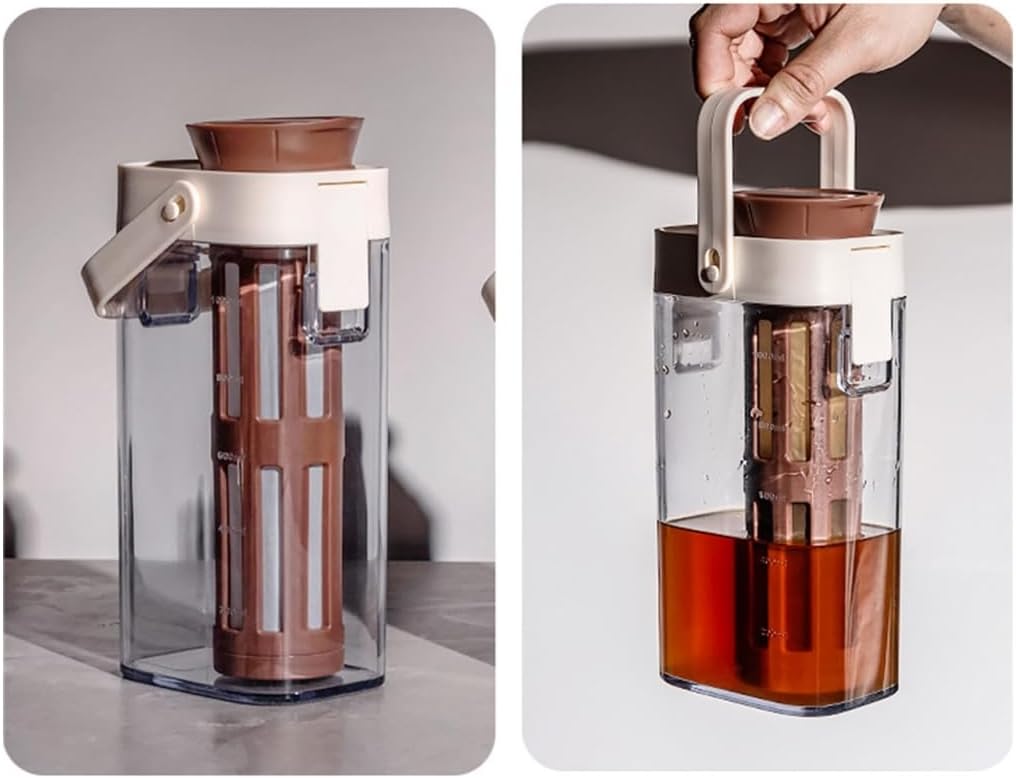 Freezer Safe Coffee Pots Leak Seal and Ergonomic Handle Cold Brew Coffee Maker 1000ml Container for Beverage