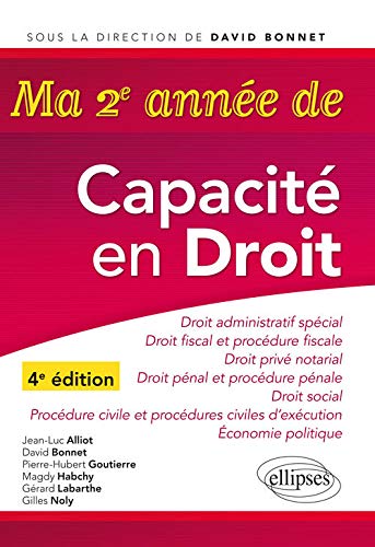 Télécharger Ma deuxième année de capacité en droit - 4e édition PDF