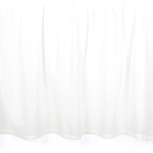 Lambs & Ivy Falda de cuna con volantes de gasa de algodón blanco característico