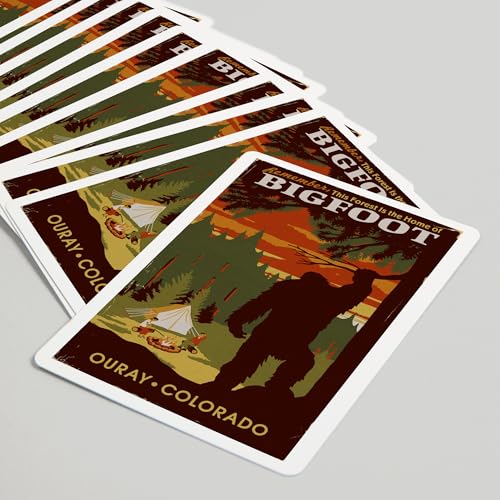 Baraja de 52 cartas Poker Ouray Colorado Bigfoot miniatura 5
