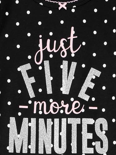 image for Simple Joys by Carter's Girls' 6-Piece Snug Fit Cotton Pajama Set, Bla