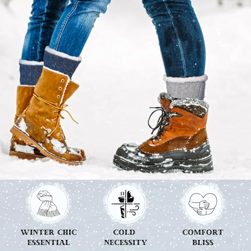 Image of Tipi Toe Women's 3 Pairs Boot Cuffs - Knitted Short Leg Warmers for Boots, Cozy Winter Layering Socks