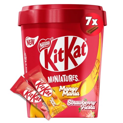 Nestle KitKat Chocolate Wafer Summer Bundle in Strawberry and Mango Mania Flavors Tub (74.9g)