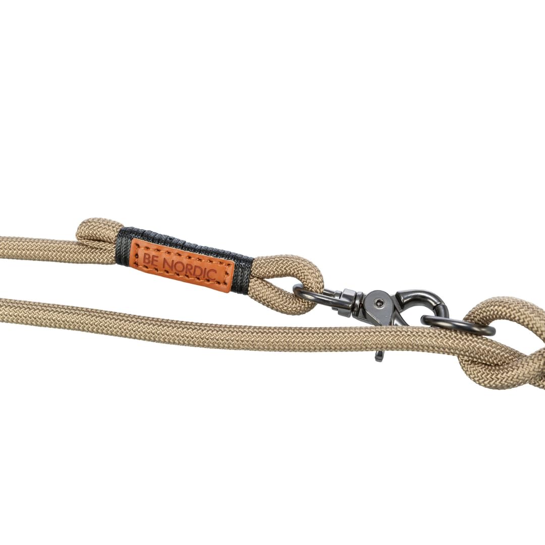 TRIXIE dog lead BE NORDIC V-leash S-M, 78.74 inches ø 0.31 inches in sand/black, adjustable dog lead with Nordic charm - Image 3