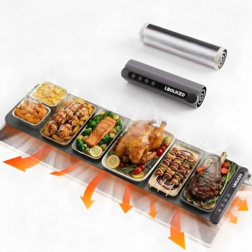 Image of Warming Mat For Food Extra Long 43 inchx12 inch 600W Food Warming Mat Heat Resistant Pad,Chafing Dishes for Buffet 6 Temp 12 Hours,Child Lock,Food Warmers for Parties Buffet for Catering Gatherings