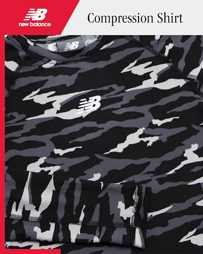 New Balance Boys Base Layer Top - Insulated Compression Long Sleeve Shirt - Active Base Layer Under Shirts for Boys (8-20)2