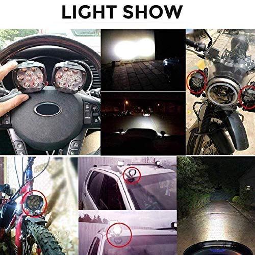 Image of 9 LED Shilon Fog Light with On /Off Switch Compatible with Hero XPulse 200 (Black)