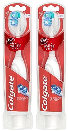 2 x Colgate 360 Max White One batterie Brosse à dents