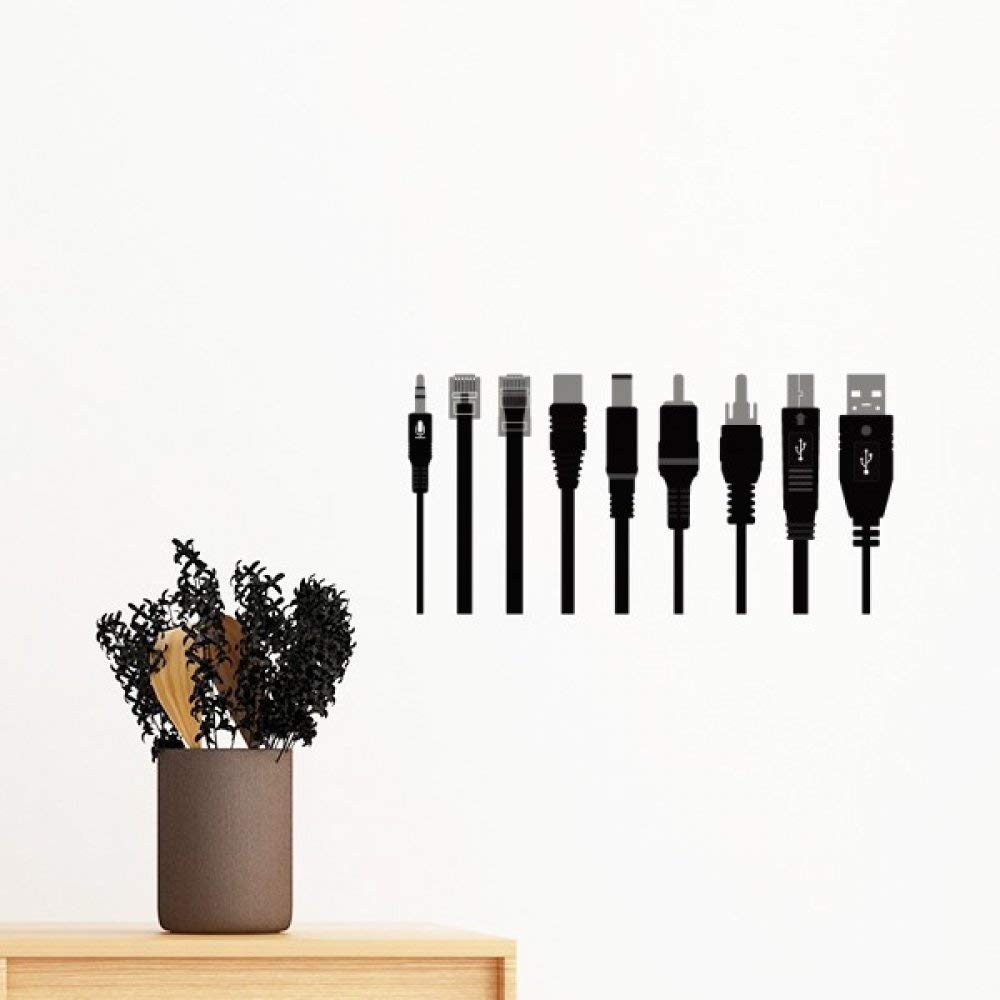 Autocollant mural noir pour cacher les imperfections de mur autour des prises