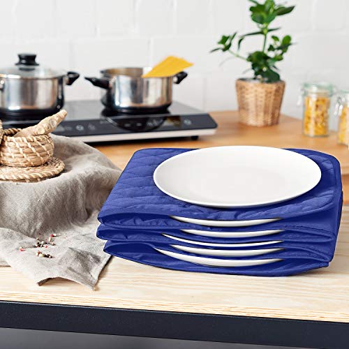 Navaris XXL Tellerwärmer elektrisch - 34 x 30 x 3 cm - für bis zu 10 Teller mit je 32 cm Durchmesser - 200 Watt - Gastro Teller Wärmer in Blau – Bild 7