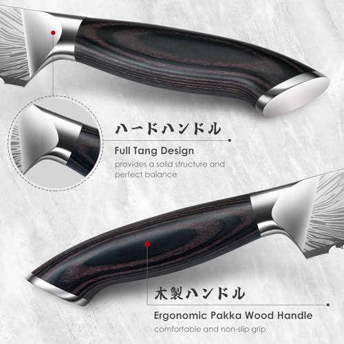 Image of SHAN ZU 10 inch Bread Knife in Powder Steel, Serrated Bread Knife for Homemade Bread Sourdough Ultra Sharp Bread Slicer Knives with Ergonomic Pakkawood Handle for Sourdough, Turkey and Fruit