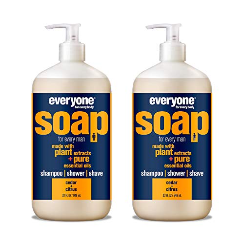 Everyone Men's 3-in-1 Soap: Shampoo, Body Wash, and Shave Gel, Cedar and Citrus