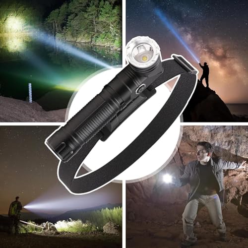 Linterna frontal recargable para solucionar cortes de luz y reparar de noche con manos libres 6
