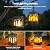 KOOPER 4 Pack Solar Lanterns Outdoor Waterproof, Upgraded Flickering Flame Modes + Constant Modes Hanging Solar Lantern Lights for Outside, Lanterns Decorative Outdoor for Garden Table Yard Tree Decor