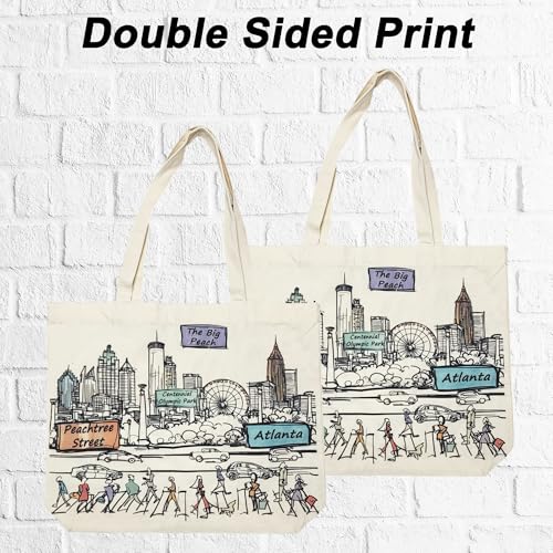 Image of Cities Around the World Artwork Tote Bag Series- Designed in the USA, 17 inchx14 inch, Double Sided Print, Souvenir & Gift