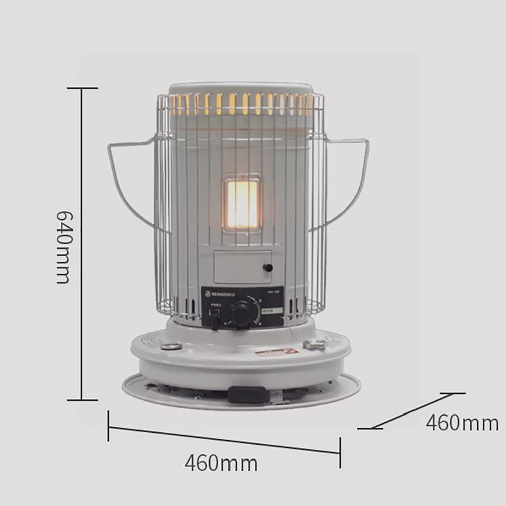 Stufa Portatile con Dispositivo Automatico Di Sicurezza per lo Spegnimentoamma, Stufa a Cherosene per Uso Domestico da Interno 6920W, per Campeggio/Patio/Ponte/Casa/Black