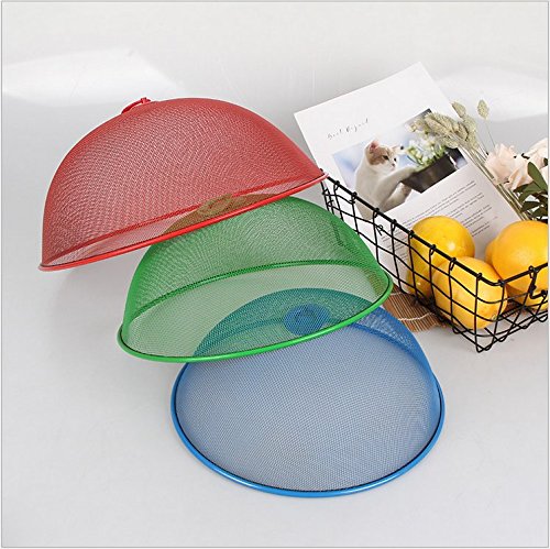3 Coperture Per Alimenti In Rete Metallica Con Manico - 27 Cm, Riutilizzabili, Anti-Mosche Per Esterni E Picnic - 2