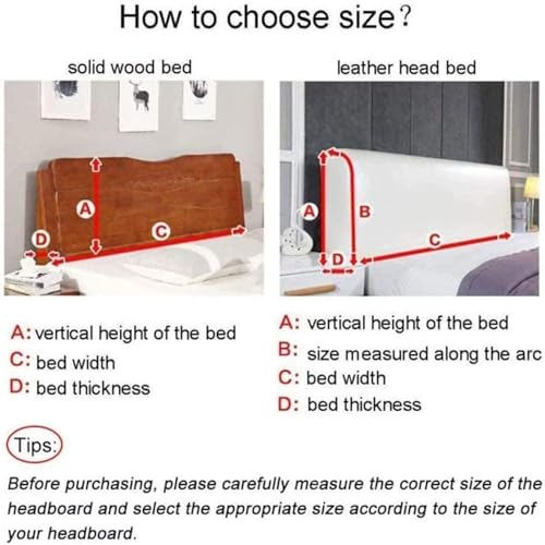 Housse de tête de lit en velours anti-poussière lavable pour lit
