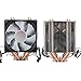 immagine 2cigemay CPU Cooler, Cooler Master Ventola di Raffreddamento 9CM Doppia Ventola 4 Tubi di Rame Tubi di Raffreddamento, Cuscinetto Idraulico, 20.000 Ore di Vita, per Intel LGA775, per Core i3/i5/i7