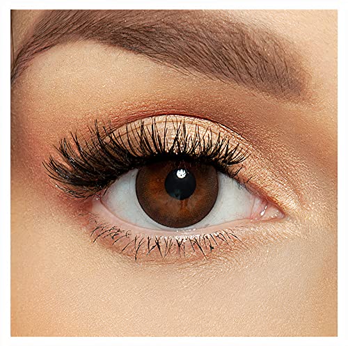 Layala by eyewa - Pack of 10 Contour Colored Contact Lenses - Color Dazzle Brown Daily Replacement Eye Lenses - Unisex contact Lenses - Available in Plano & All Powers