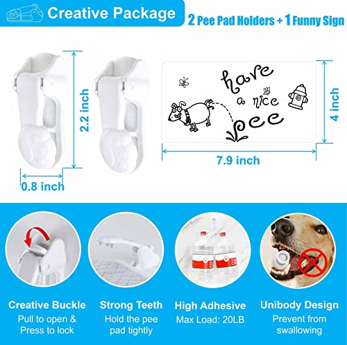 Image of Dog Pee Pad Holder with Walls (2 Pack) for Small & Large Size Wee Wee Pad, Indoor Potty Training Pad Holder for Leg-Lifting Puppies with Funny Wall Sign (Black): Have a Nice Pee