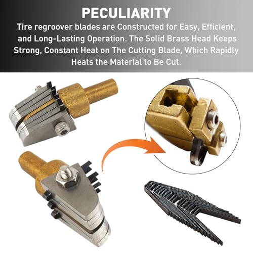 Image of Tire Groover Blade #4 7 /32 inch for Ideal Tire Groover, Regroover Square Standard Duty Blade, Heated Free Control of Tire Grooving Depth -18 Pcs