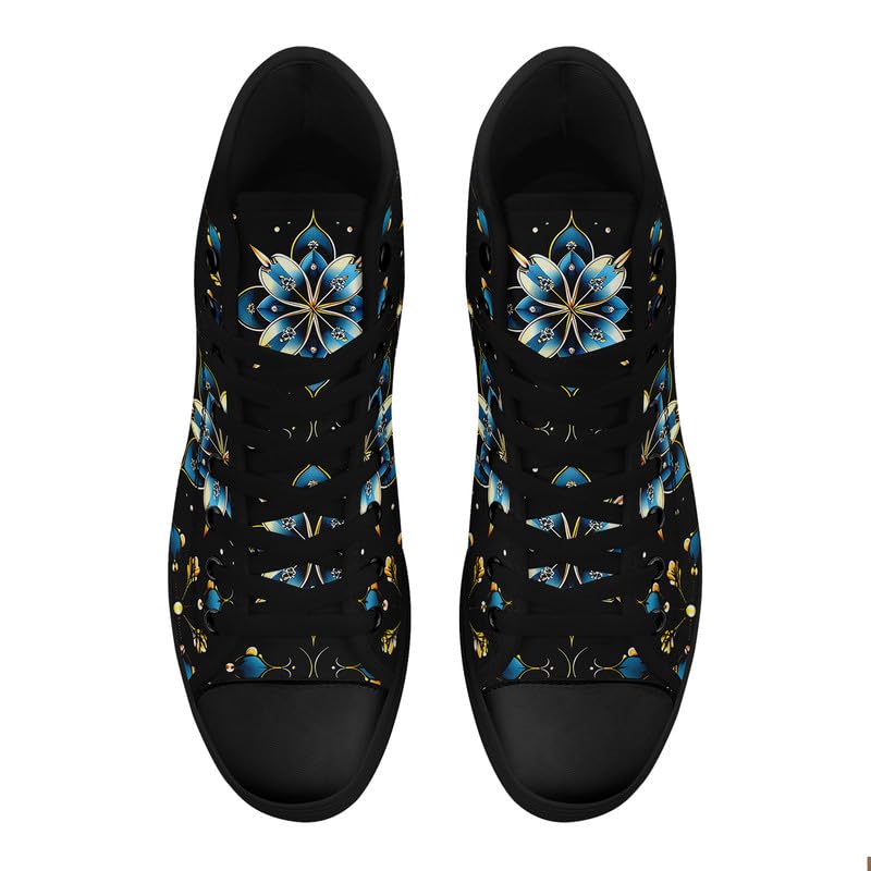 Modern Abstract Pattern High-Top Canvas Sneakers Stylish Breathable Casual Shoes Unisex Walking Shoes2